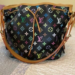 Black Multicolor Monogram Shoulder Bag